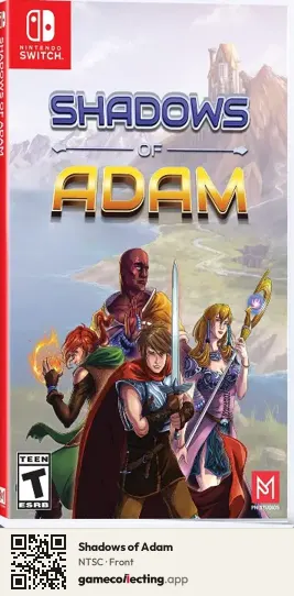 Shadows of Adam Nintendo Switch, NTSC box front