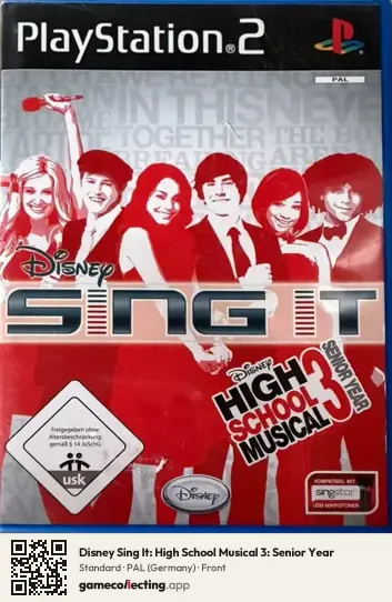 Disney Sing It: High School Musical 3: Senior Year PlayStation 2, Germany box front