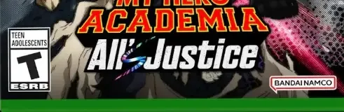 My Hero Academia: All's Justice, the ESRB box on its front