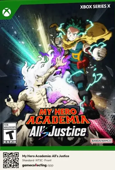 My Hero Academia: All's Justice Xbox Series X, NTSC box front