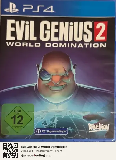 Evil Genius 2: World Domination PlayStation 4, Germany box front