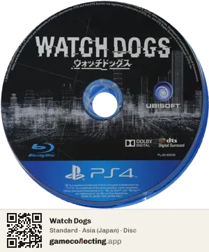 Watch Dogs PlayStation 4, Asia disc