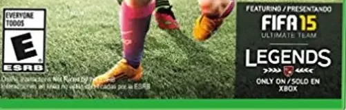 FIFA 15, the ESRB box on its front