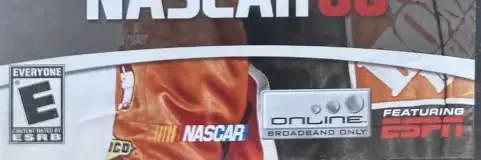 NASCAR 08, the ESRB box on its front