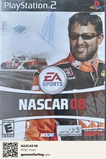 NASCAR 08 PlayStation 2, NTSC box front