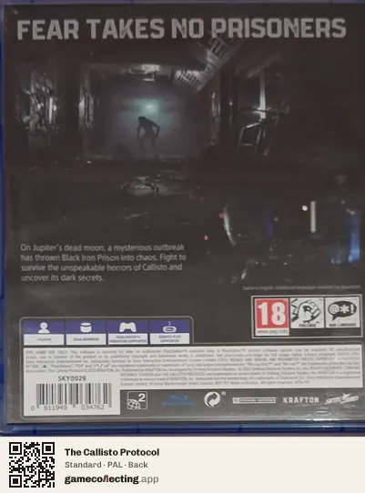 The Callisto Protocol PlayStation 4, PAL box back