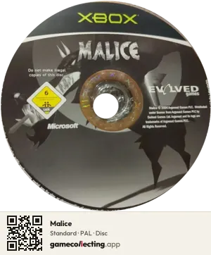 Malice Xbox, PAL disc