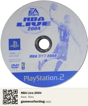 NBA Live 2004 PlayStation 2, Asia disc