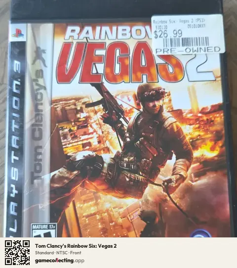 Tom Clancy's Rainbow Six: Vegas 2 PlayStation 3, NTSC box front