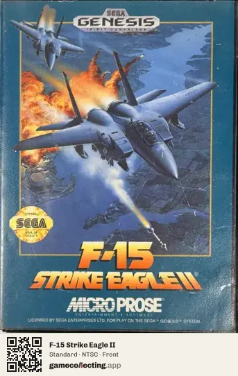 F-15 Strike Eagle II Sega Mega Drive / Genesis, NTSC box front