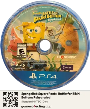 SpongeBob SquarePants: Battle for Bikini Bottom: Rehydrated PlayStation 4, NTSC disc