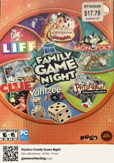 Hasbro Family Game Night Computer, NTSC box front