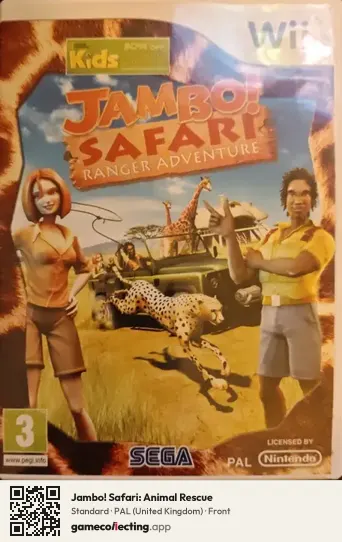 Jambo! Safari: Animal Rescue Nintendo Wii, United Kingdom box front