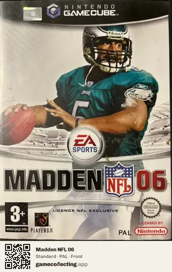 Madden NFL 06 Nintendo GameCube, PAL box front