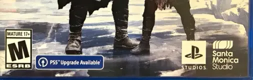 God of War Ragnarök, the ESRB box on its front