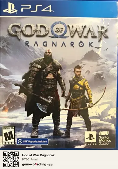 God of War Ragnarök PlayStation 4, NTSC box front