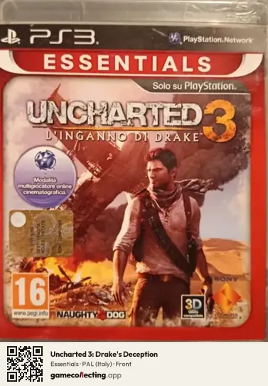 Uncharted 3: Drake's Deception PlayStation 3, Italy box front