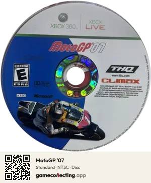 MotoGP '07 Xbox 360, NTSC disc