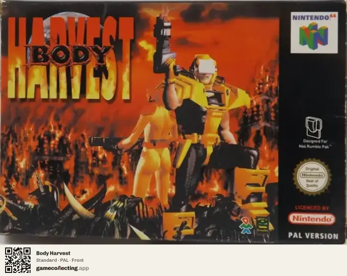 Body Harvest Nintendo 64, PAL box front