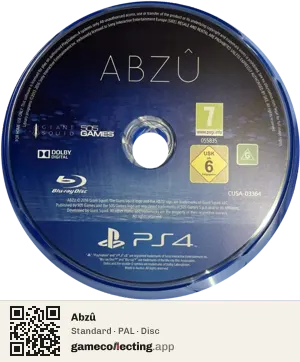 Abzû PlayStation 4, PAL disc