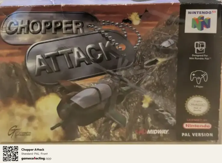 Chopper Attack Nintendo 64, PAL box front