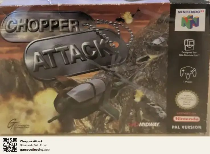 Chopper Attack Nintendo 64, PAL box front