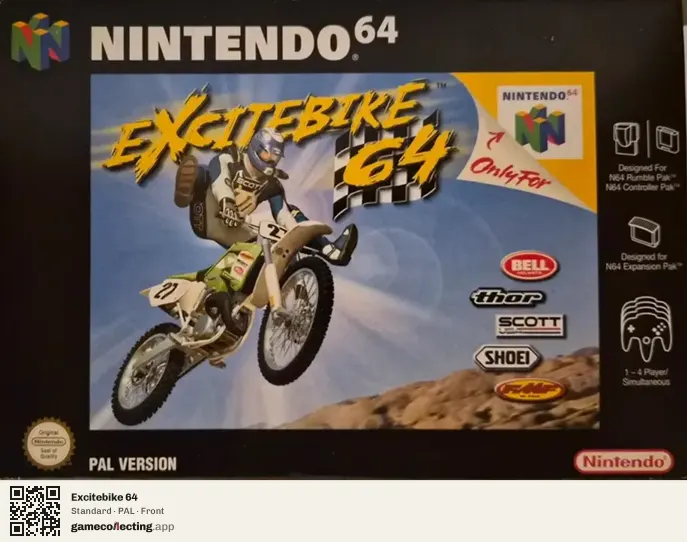 Excitebike 64 Nintendo 64, PAL box front