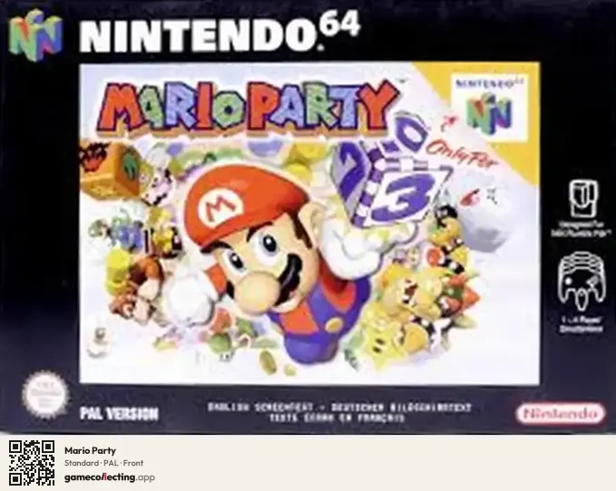 Mario Party Nintendo 64, PAL box front