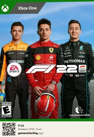 F1 22 Xbox One, NTSC box front