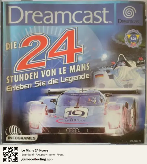 Le Mans 24 Hours Sega Dreamcast, Germany box front