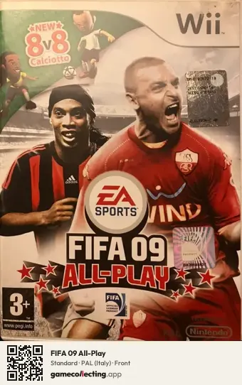 FIFA 09 All-Play Nintendo Wii, Italy box front