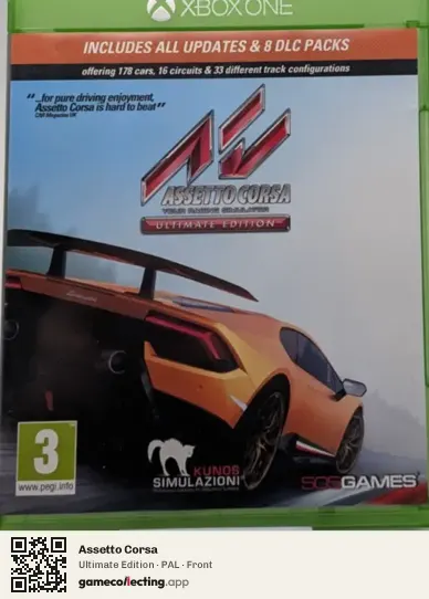 Assetto Corsa Xbox One, PAL box front