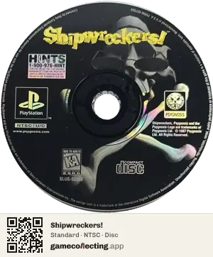 Shipwreckers! PlayStation, NTSC disc