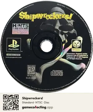Shipwreckers! PlayStation, NTSC disc