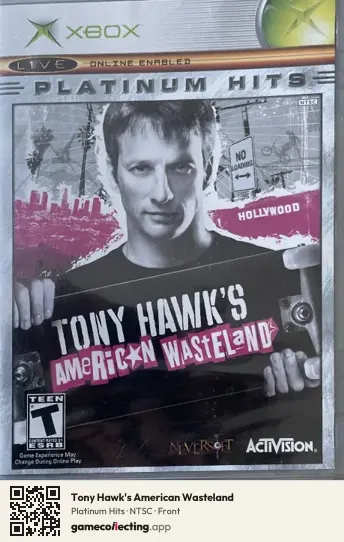 Tony Hawk's American Wasteland Xbox, NTSC box front