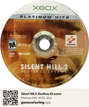 Silent Hill 2: Restless Dreams Xbox, NTSC disc