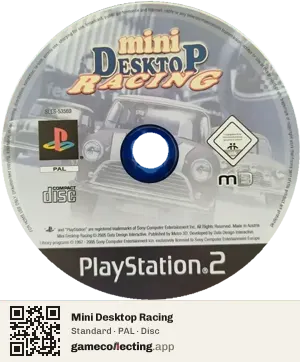 Mini Desktop Racing PlayStation 2, PAL disc