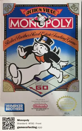 Monopoly Nintendo Entertainment System, NTSC box front