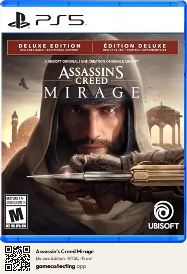 Assassin's Creed Mirage PlayStation 5, NTSC box front