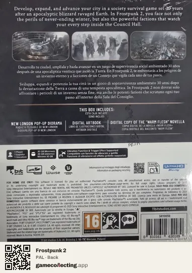 Frostpunk 2 PlayStation 5, PAL box back