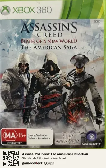 Assassin's Creed: The Americas Collection Xbox 360, Australia box front