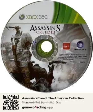 Assassin's Creed: The Americas Collection Xbox 360, PAL disc