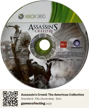 Assassin's Creed: The Americas Collection Xbox 360, PAL disc