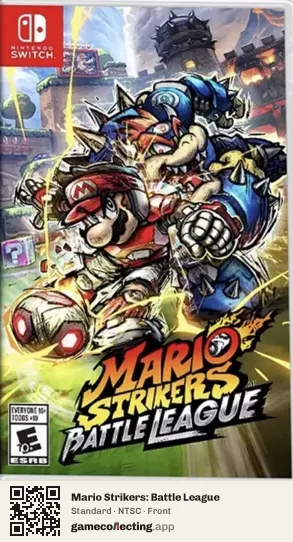 Mario Strikers: Battle League Nintendo Switch, NTSC box front