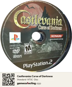 Castlevania: Curse of Darkness PlayStation 2, NTSC disc