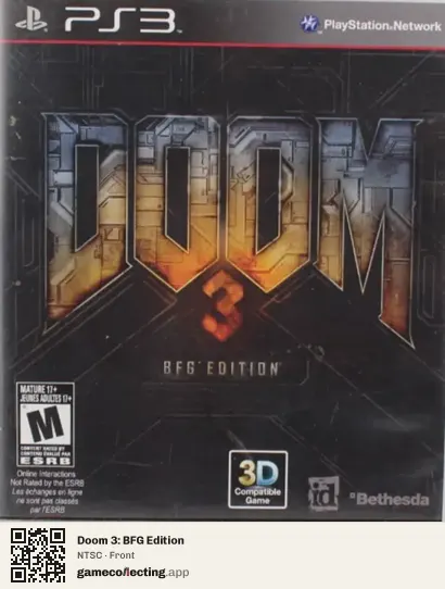 Doom 3: BFG Edition PlayStation 3, NTSC box front