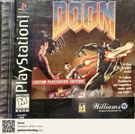 Doom PlayStation, NTSC box front