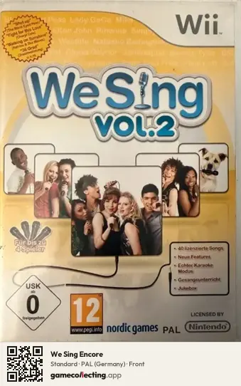 We Sing Encore Nintendo Wii, Germany box front