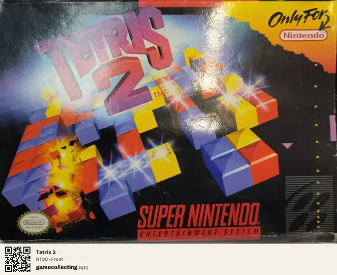 Tetris 2 Super Nintendo Entertainment System, NTSC box front