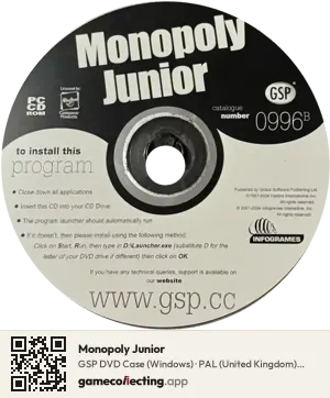 Monopoly Junior Computer, PAL disc